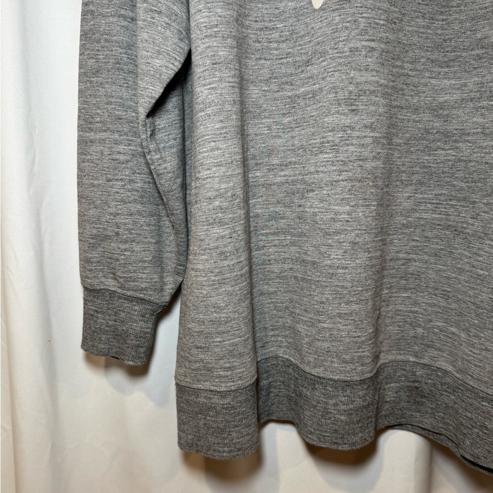Wildfox Heather Gray Oversized Crewneck Sweatshirt Pour Favor Graphic - Picture 3 of 8